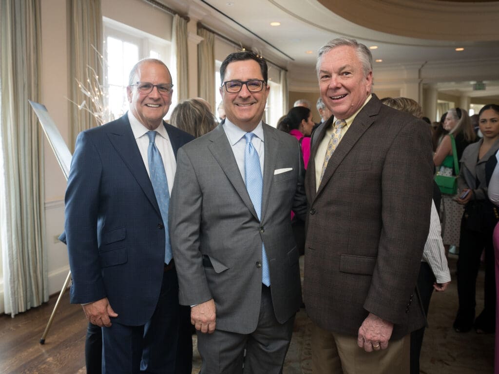 Michael Weisenthal, Philip Linkous, Norman Lewis at the CanCare luncheon (Photo by Daniel Ortiz)