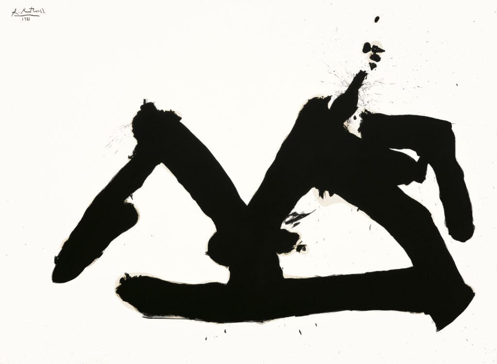 Stephens Iron Crown by Robert Motherwell. © Copyright 2023 Dedalus Foundation, Inc. / Licensed by the Artists Rights Society (ARS), NY.