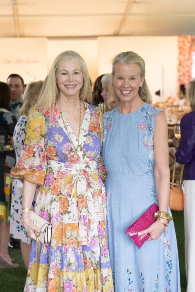 Rachel Lawrence, Mimi Gammill at the Bayou Bend fashion show and luncheon. (Photo by Wilson parish)