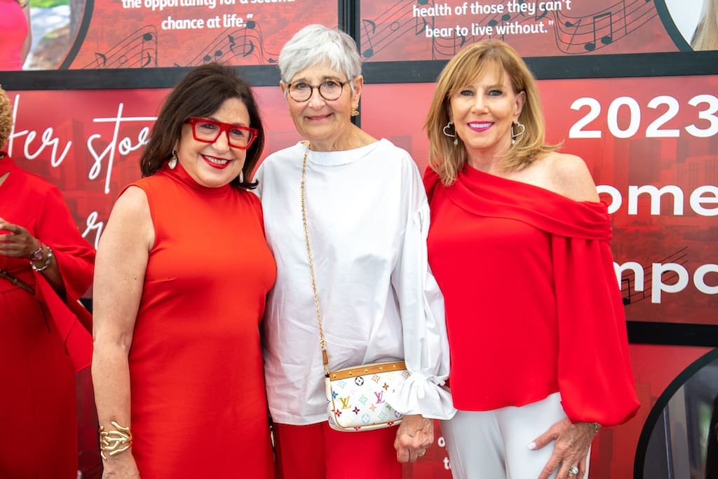 Roz Pactor, Joan Pillow,Lu Caltagirone at the American Heart Association Go Red Luncheon featuring gospel-pop singer Amy Grant