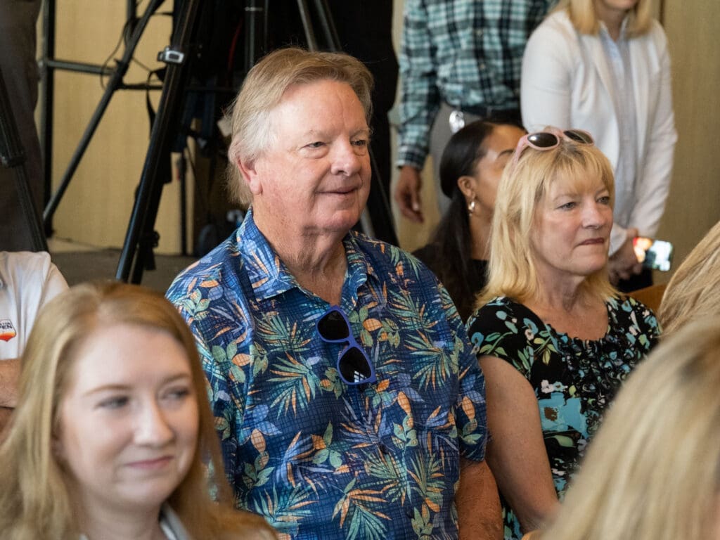 Astros great Larry Dierker made it to the Houston Open announcement. (Photo by F. Carter Smith)