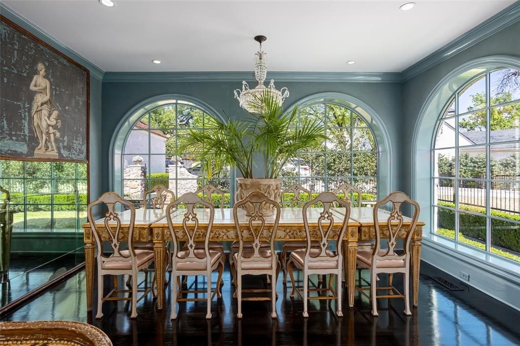 The current dining room was once the home's sun porch.