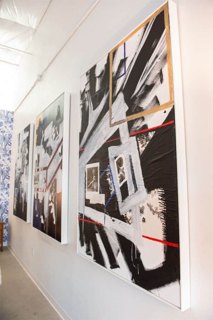 William Atkinson's, “My Boundary Does Not Move,” 72 in x 48 in, 2019. (Photo by Mark Anthony Nelson)