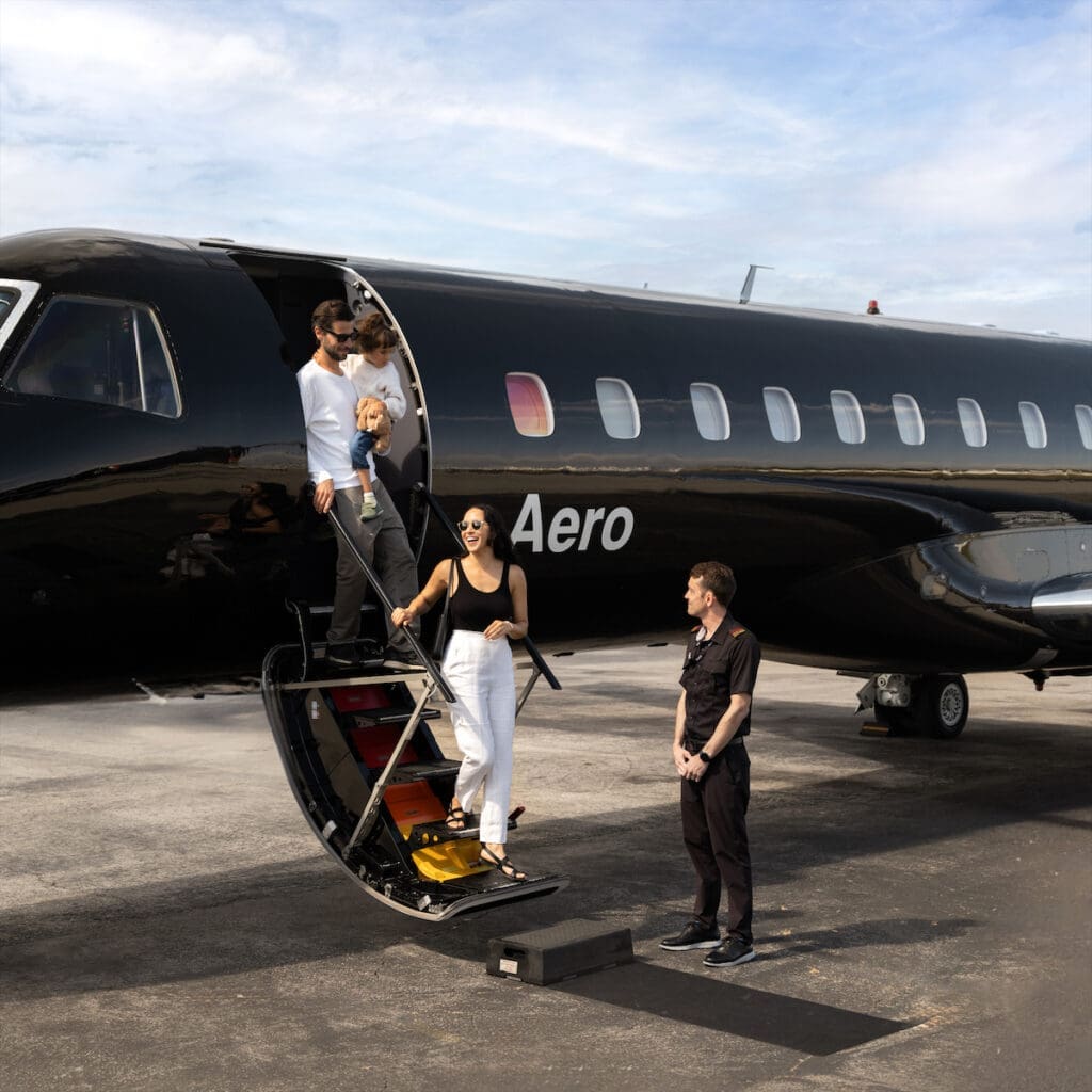 The Aero semi-private jet exeprience. 
