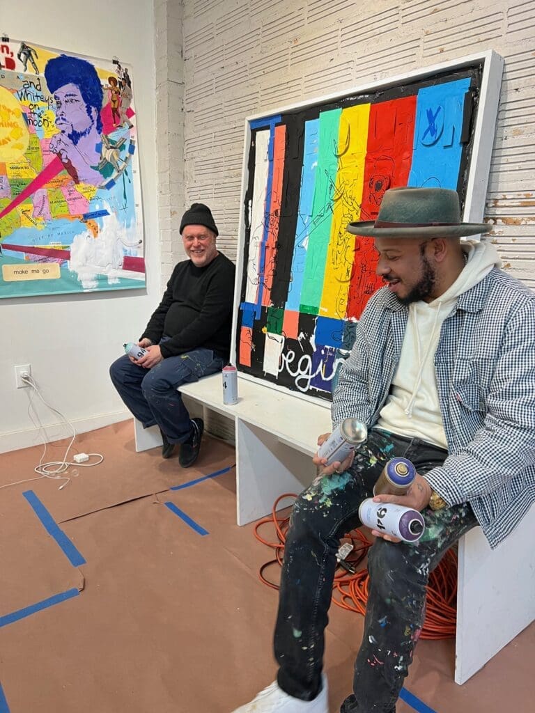 Kindred artistic spirits Robert Hodge and Tim Kerr came together through the introduction of music producer Russel Gonzalez, otherwise known as "the ARE."
(Photo by Russel Gonzalez)