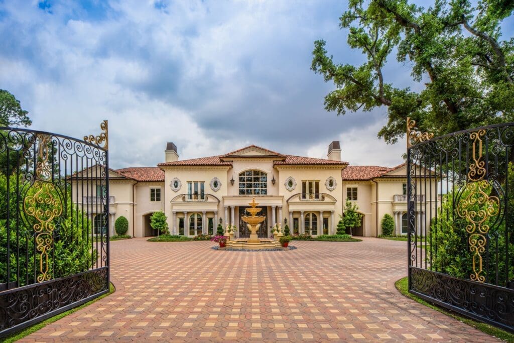 Elliman's Gigi Huang and Dustan Gawthorp have the listing for this 23,526 square foot mansion in Briar Oaks.