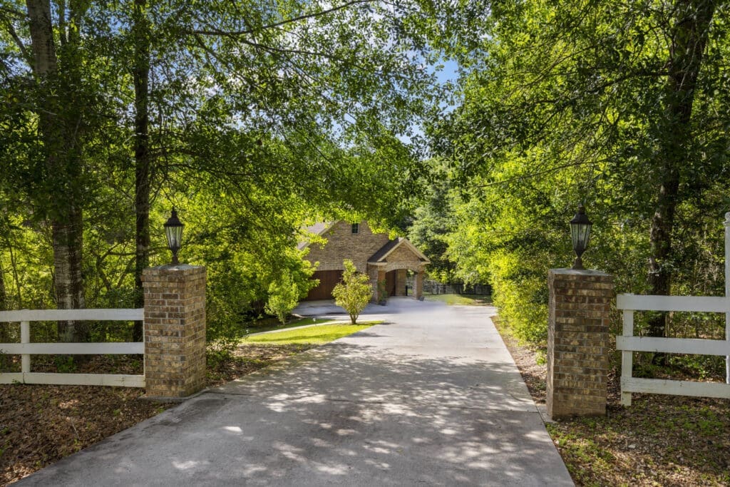 The grand entrance sets the tone for a luxury hideaway.