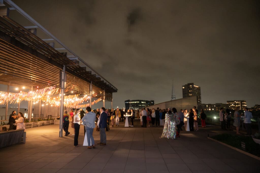 The rooftop after-party at the Glassell School of Art 'weird' gala (Photo by Wilson Parish)