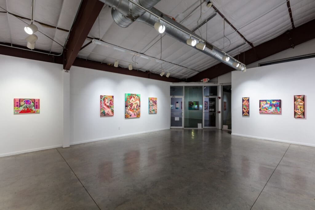 "Familiar" by Big Chicken & Baby Bird at Art League Houston (Photo by Alex Barber, Courtesy of Art League Houston)