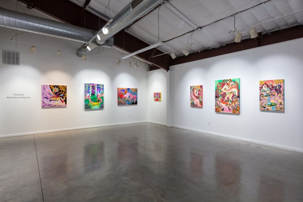 "Familiar" by Big Chicken & Baby Bird at Art League Houston (Photo by Alex Barber, Courtesy of Art League Houston)