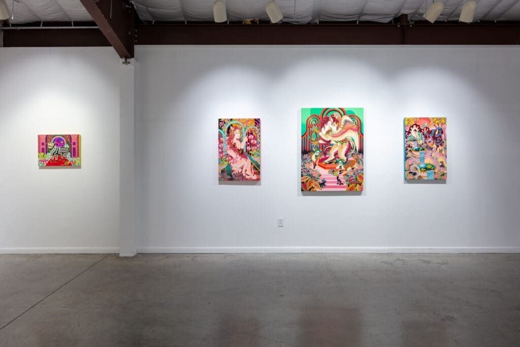 "Familiar" by Big Chicken & Baby Bird at Art League Houston (Photo by Alex Barber, Courtesy of Art League Houston)