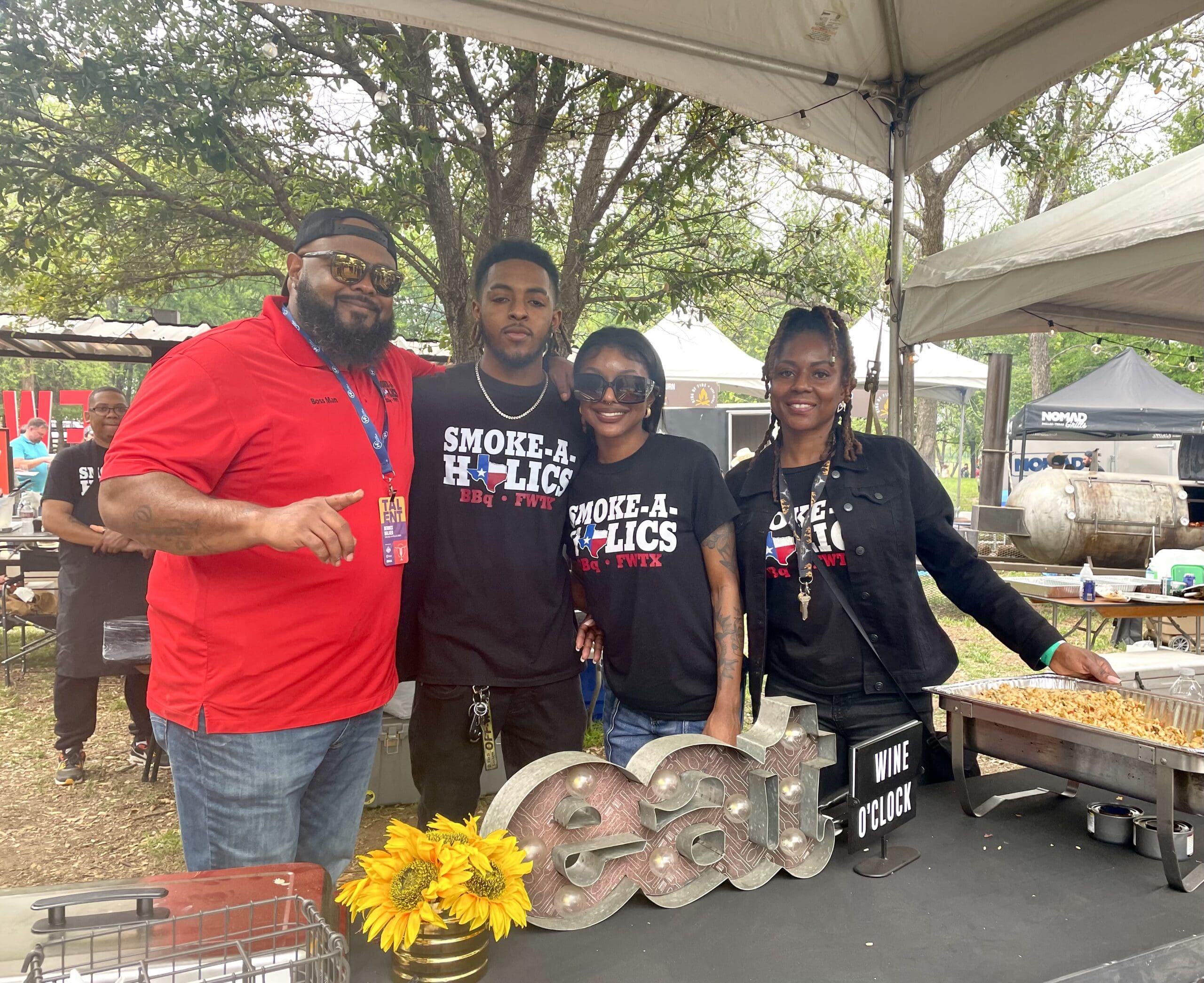 BBQ – Derrick and Kesha Walker serving excited fans at last April’s Fort Worth Food and Wine Festival. (Photo by Courtney Dabney)