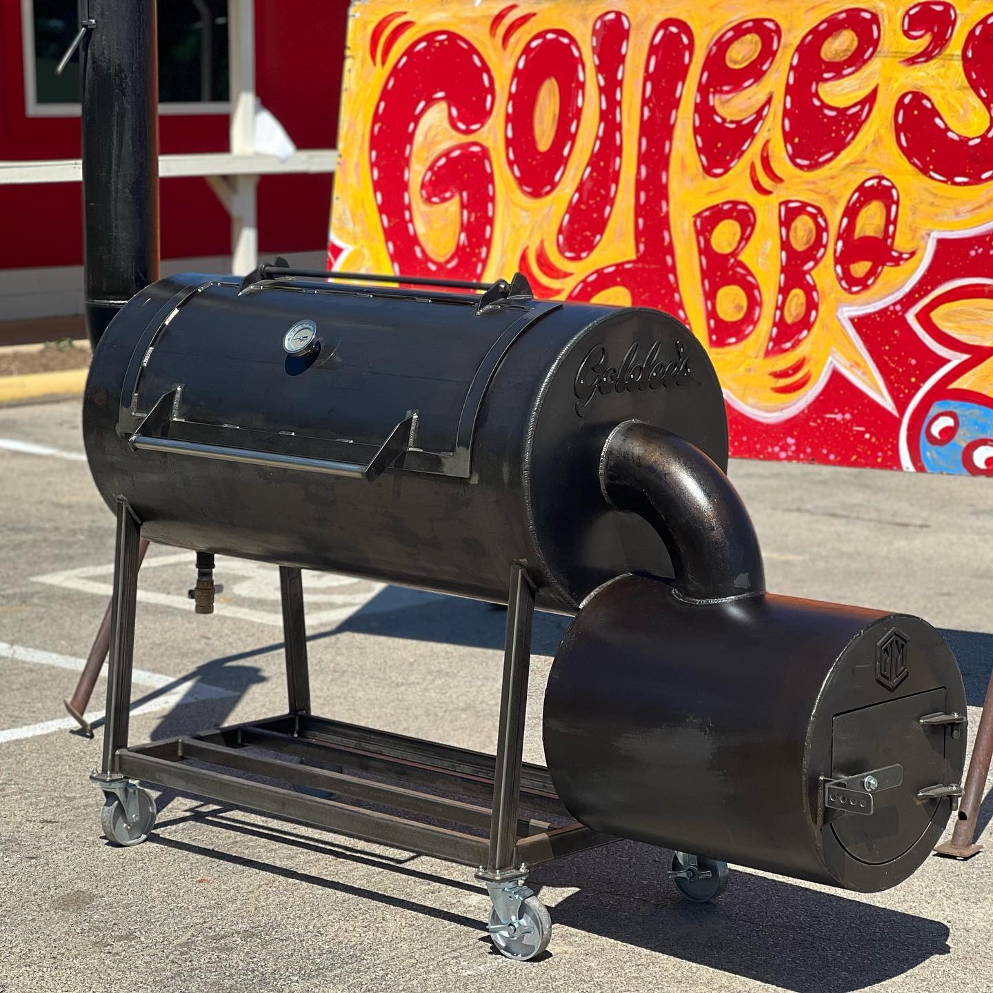 Goldee's designed its own smoker with M and M Barbecue Company. For the home cook who has everything, what more could you want? Especially considering Goldee's is one of Fort Worth's Best Barbecue Joints.
