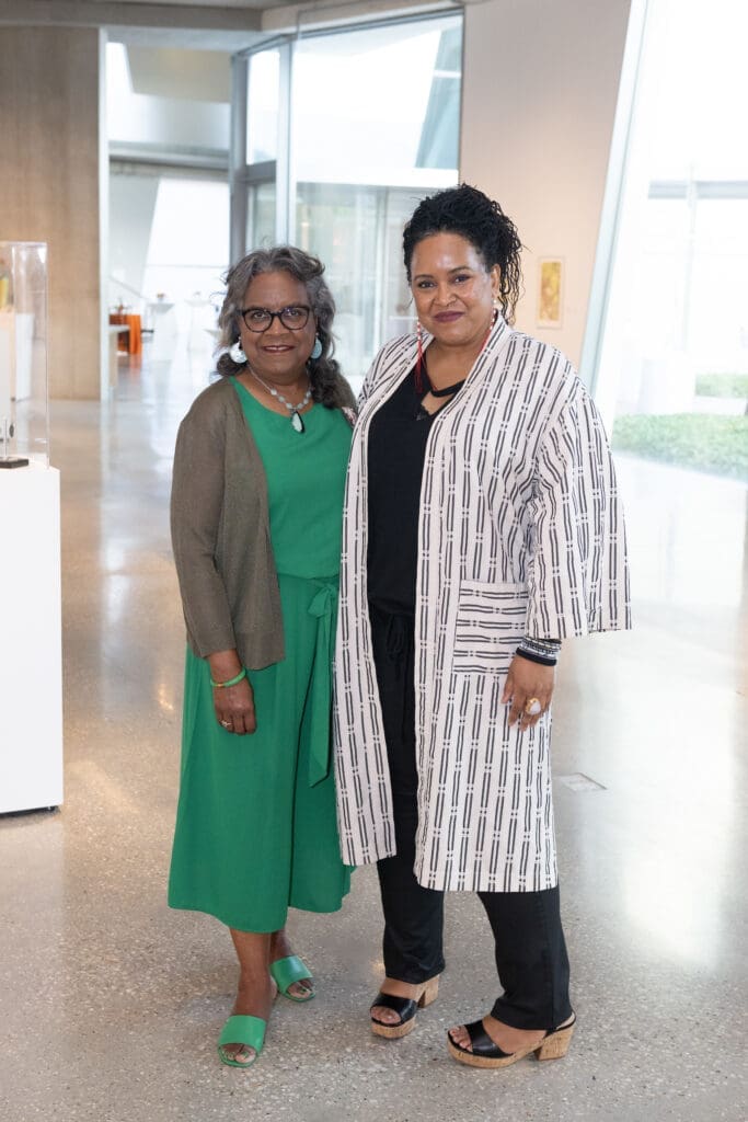 Barbara LeBlanc, Alicia LeBlanc at the Glassell School of Art 'weird' gala  (Photo by Wilson Parish)