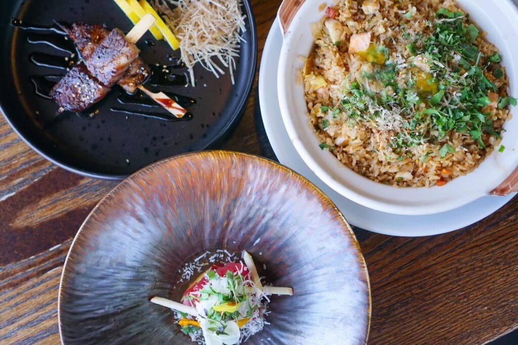 Bloofin Sushi rolls and plates