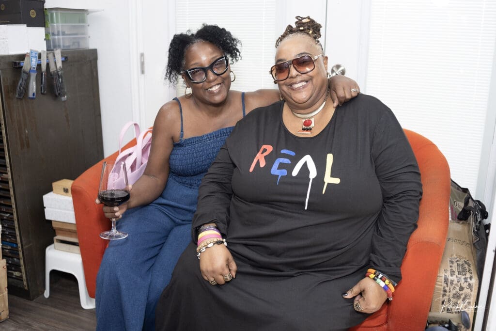 Delita Martin, Ann Johnson at the April Emerging Collectors Brunch (Photo by Patrick Buckner)