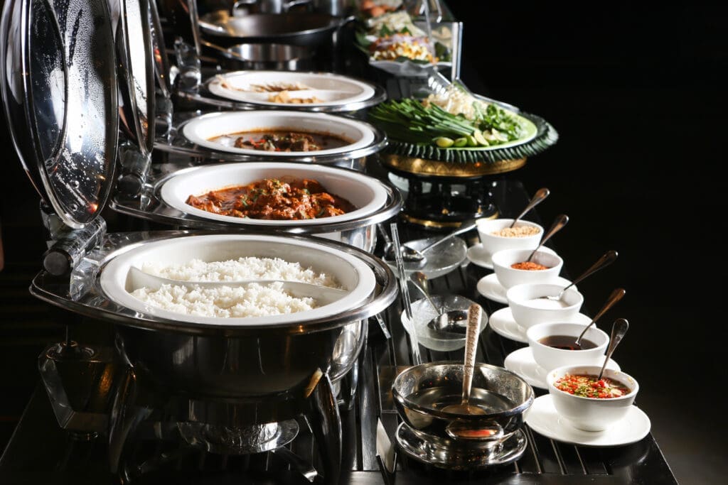A buffet set up of dreams. (Photo by Bailey Connor Catering)