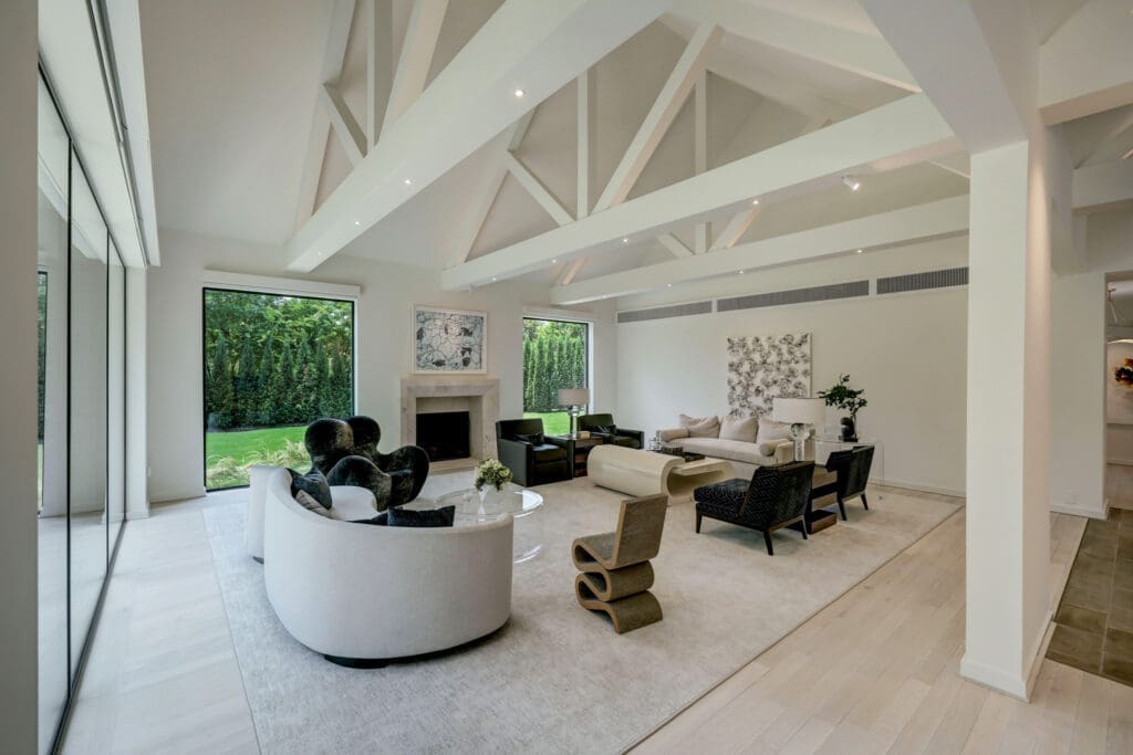 The main living area at 3404 Chevy Chase in River Oaks. (Photo by TK Images)
