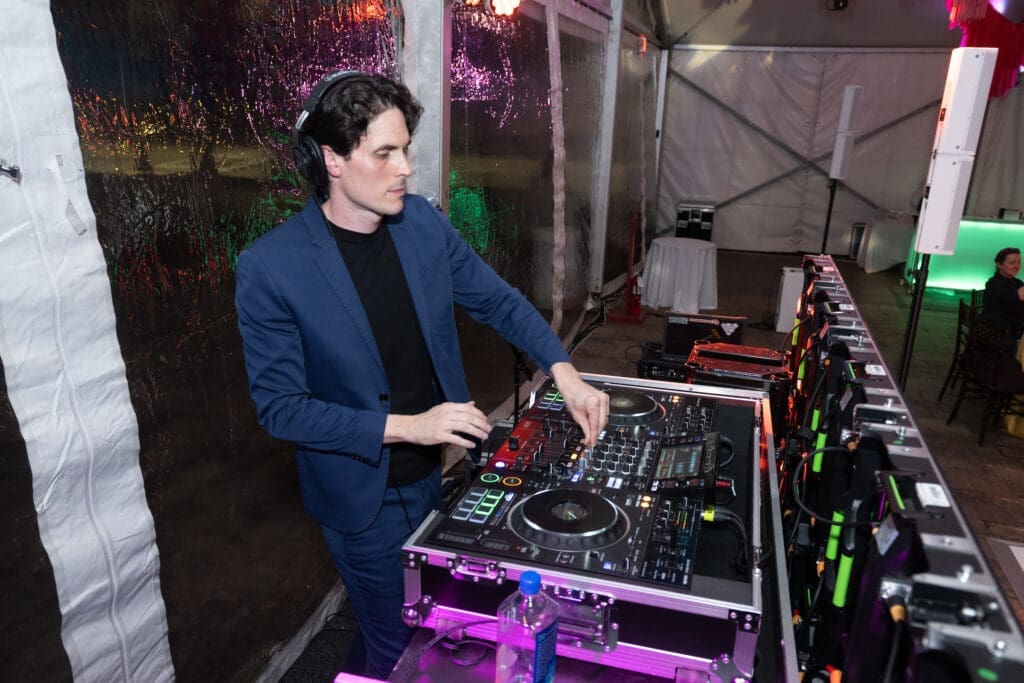 DJ Druw at the Glassell School of Art 'weird' gala (Photo by Wilson Parish)