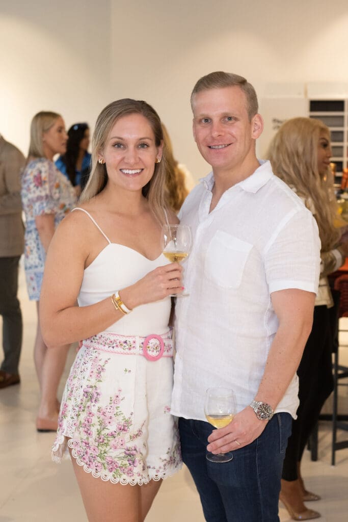 Katie & Max Degwitz at the BeDESIGN fête introducing Sorellina Rooftop and Frerejean Frères champagne.