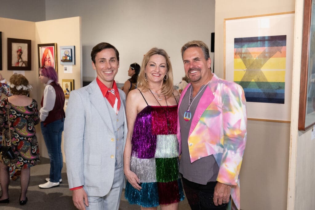 MC Brandon Weinbrenner, C. C. & Duke Ensell at the Heritage Society Love Street Gala (Photo by Wilson Parish)