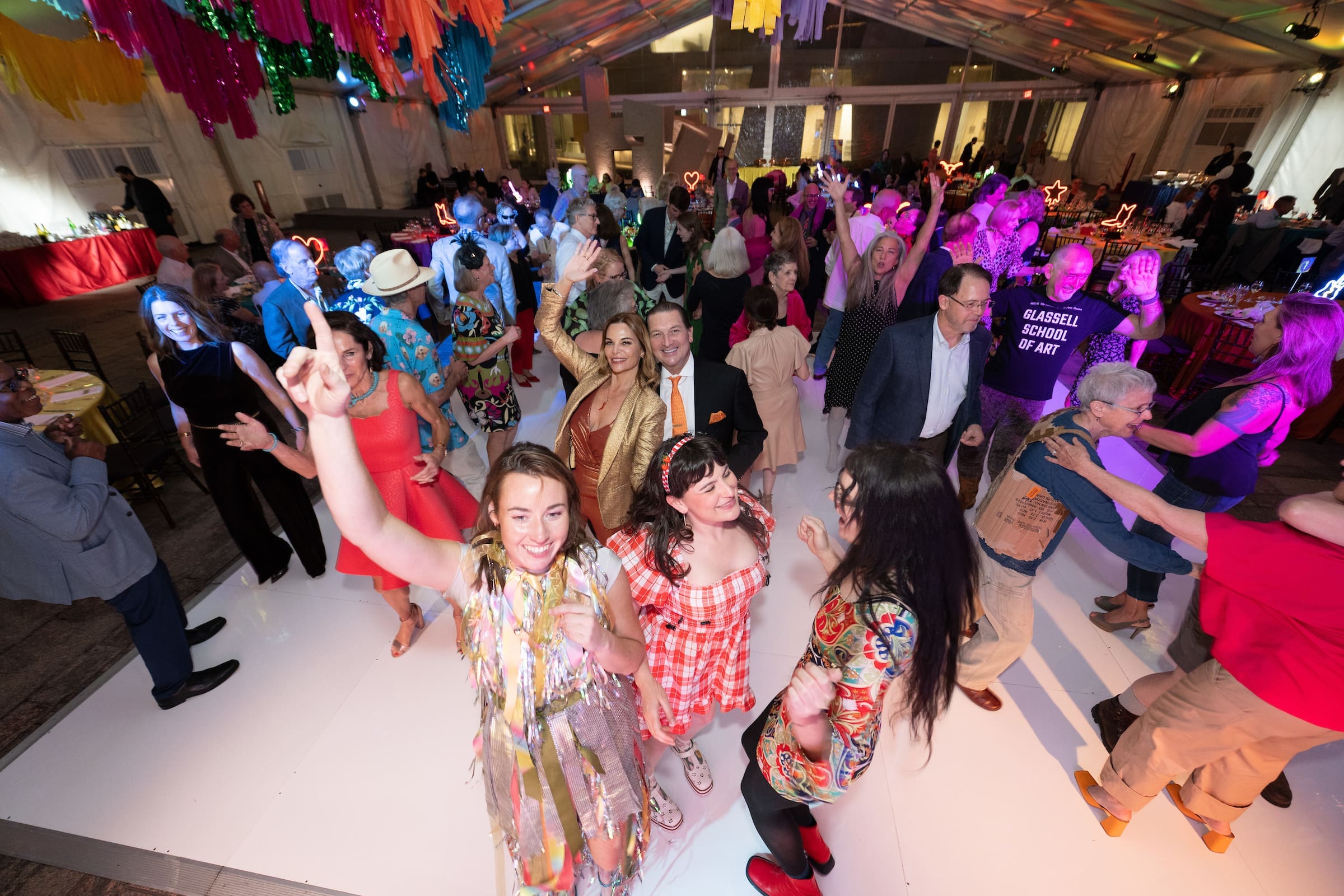 Dancing at the 2023 Glassell Benefit (1); Photo by Wilson Parish