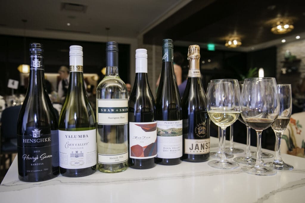 The wines from the Wine & Food kickoff dinner all came from the Southern Hemisphere.