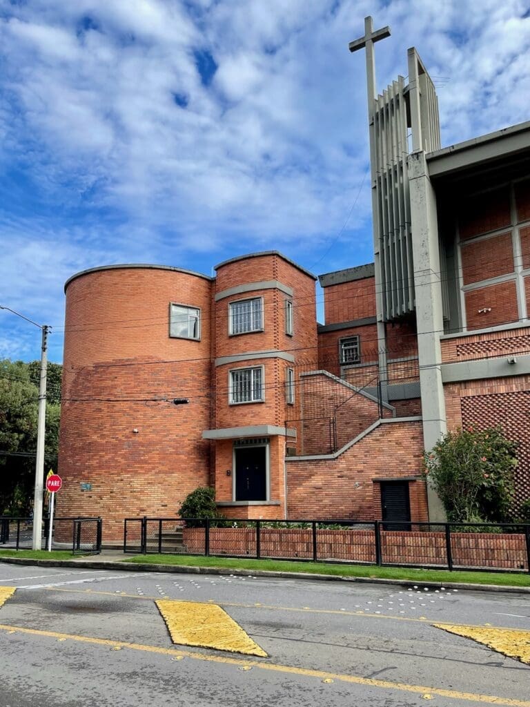 Famous orange brickwork can be seen throughout the Colombian city of Bogotá.  (Photo by Cole Von Feldt)