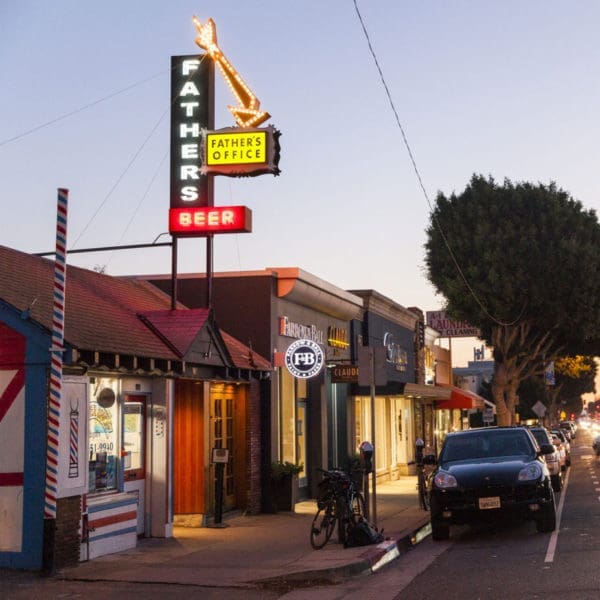 Father’s Office is renowned for its burgers in Los Angeles. 