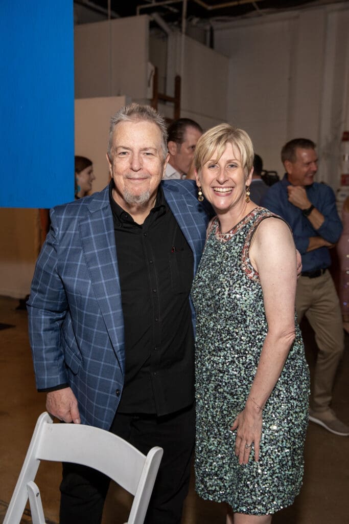 Brad Barber, Nicole Longnecker at the 2023 Glasstire Party & Auction (Photo by Jenny Antill Clifton)