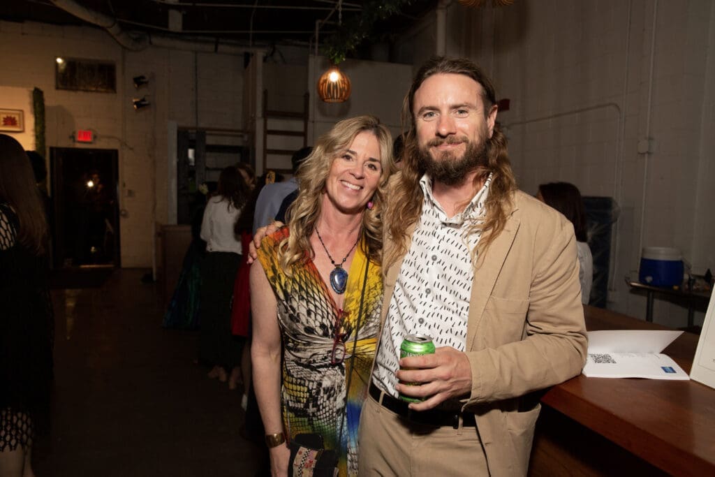 Colette Copeland, Sean Gaulager at the 2023 Glasstire Party & Auction (Photo by Jenny Antill Clifton)