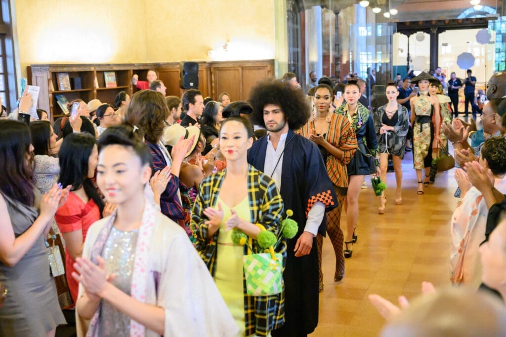 Kimono Zulu's final runway walk at Ascend AAPI Spring Fashion Show (Photo by Ken Jones)