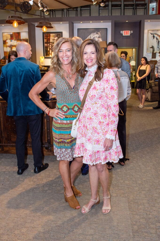 Mary Gentry Roberts, Gloria Meszaros  at the Citizens for Animal Protection Celebrity Paws Gala launch party (Photo by Jacob Power)