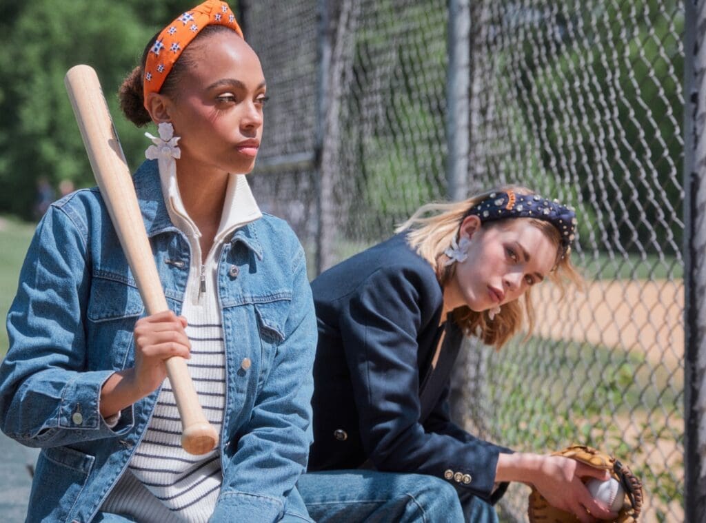 The Lele Sadoughi X MLB Collaboration capsule collection, available exclusively online, launched on the first day of summer. 