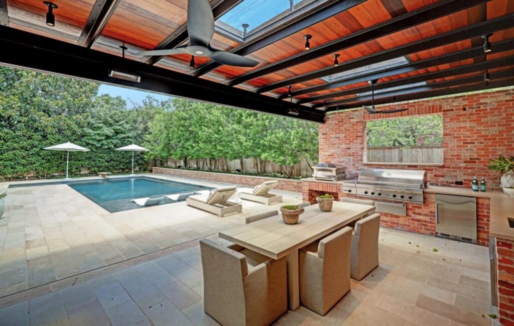 Outdoor living at 3404 Chevy Chase. (Photo by TK Images)