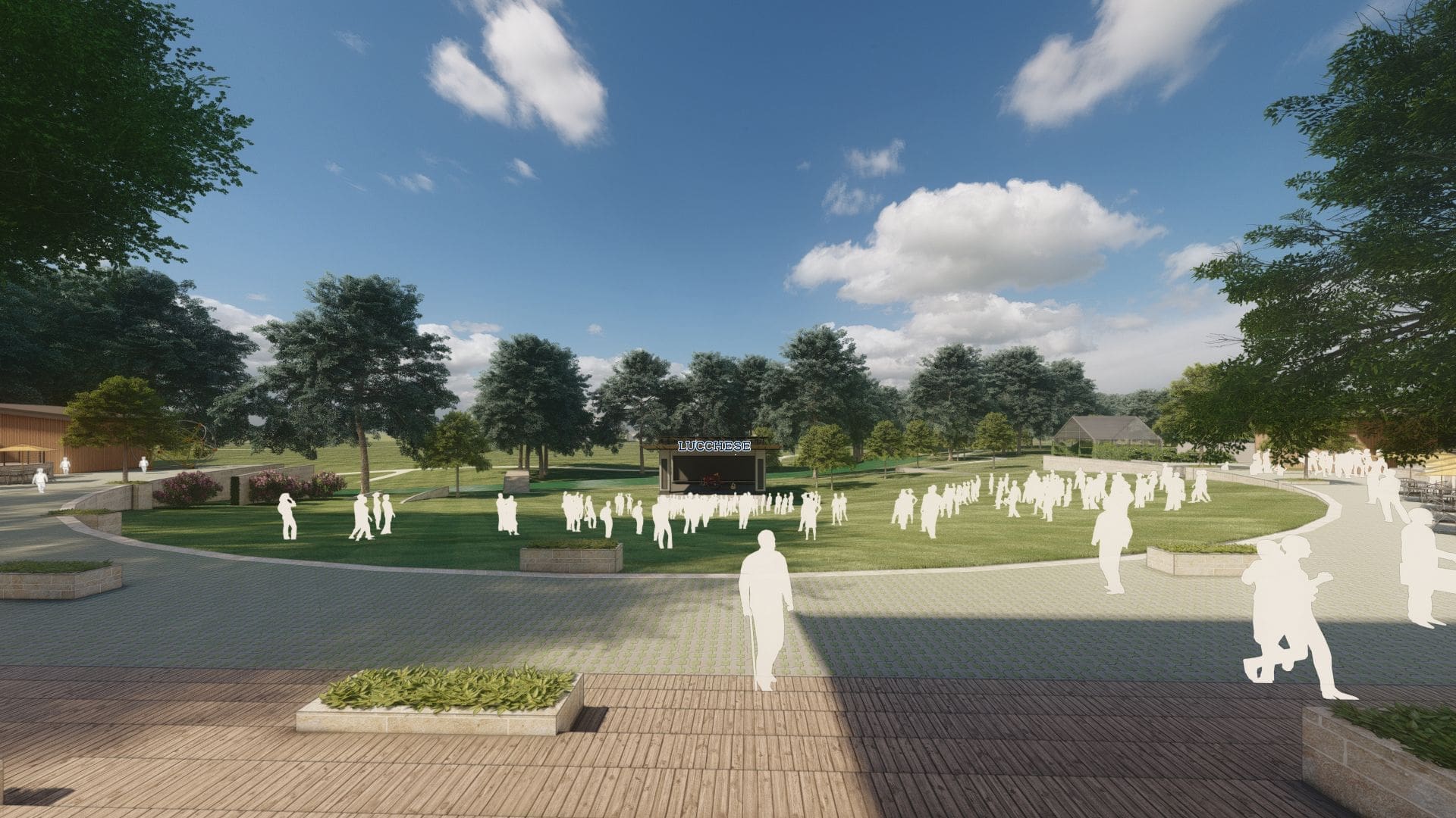 With its open air amphitheater, The Lucchese Stage will be a key component of The District in Willow Park.