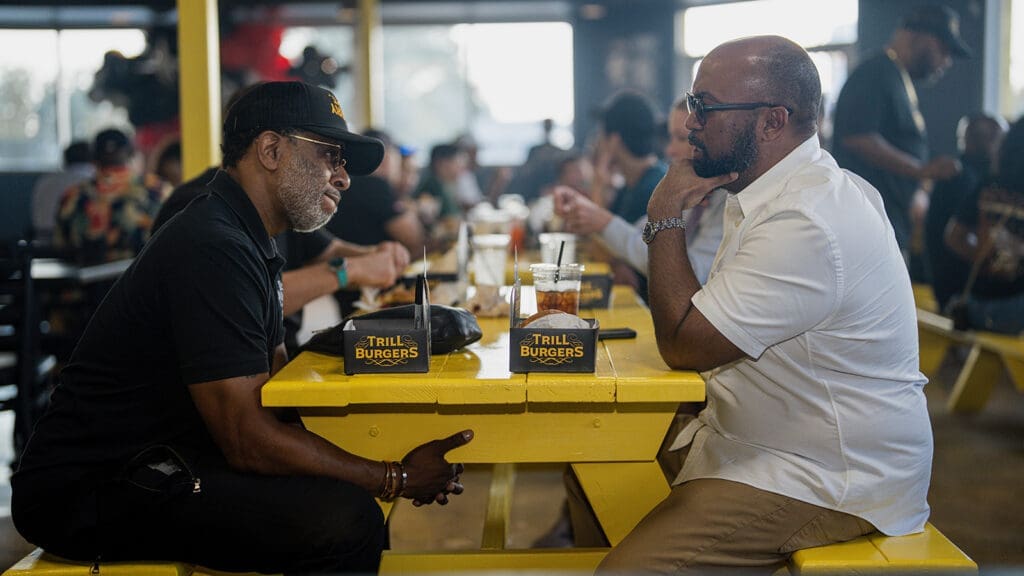 Friends and family at the preview of Bun B's Trill Burgers brick and mortar hot spot. (Photo by Mark Champion)