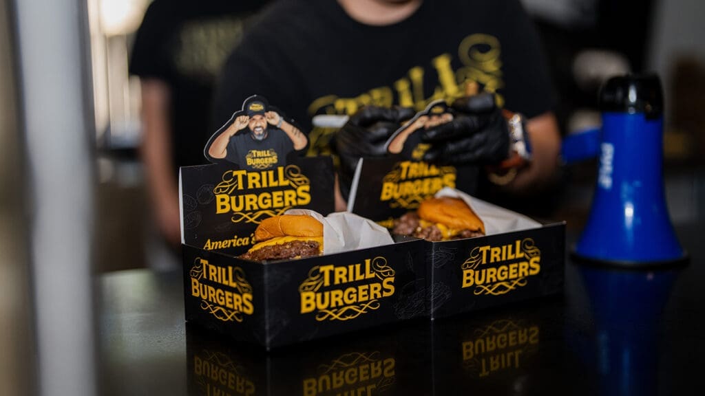 The signature smash burgers at the preview of Bun B's soon to open Trill Burgers brick and mortar hot spot. (Photo by Mark Champion)