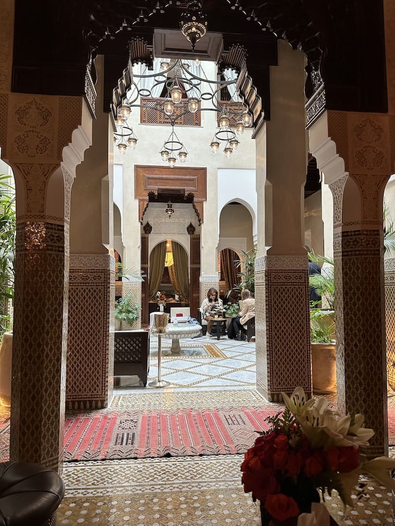 Entry to our three-bedroom riad at the Royal Mansour in Marrakech, Morocco