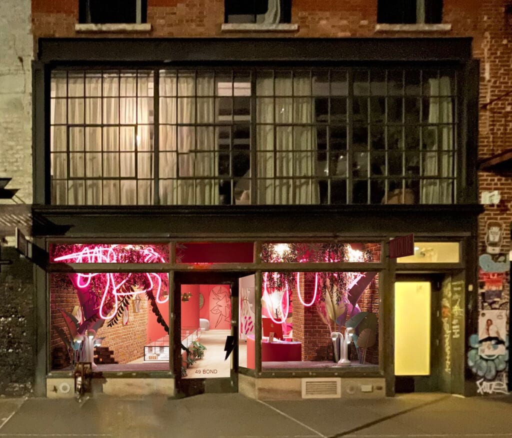 An exterior rendering of Wildlike's new shop on Bond Street in New York's NoHo neighborhood. 