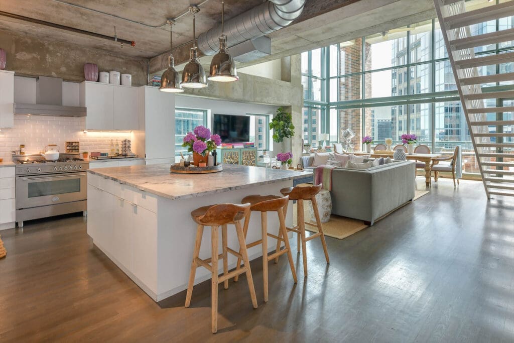 Must-See Dallas Property — A Feminine Industrial Penthouse by Klyde Warren Park