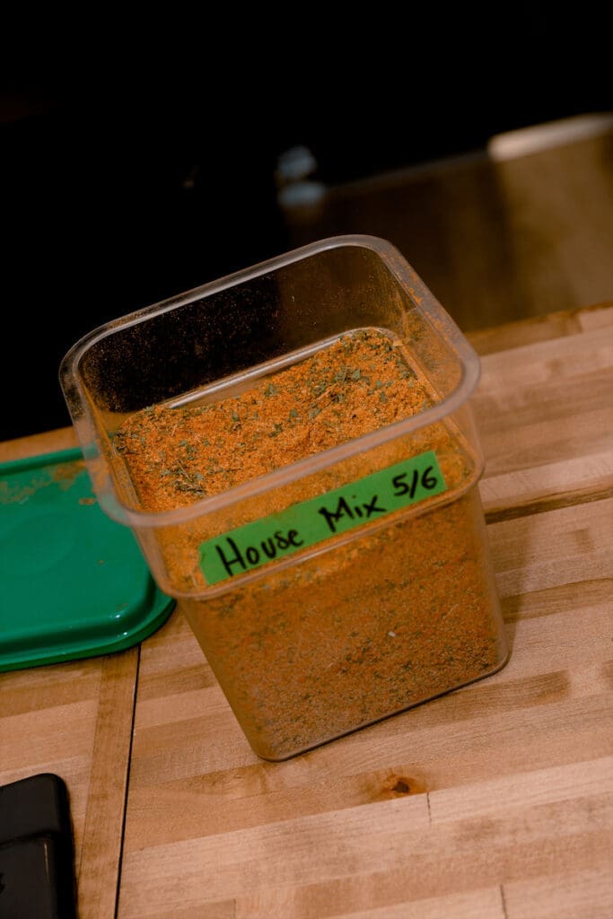 House made seasoning at Evan's Meat Market. (Photo by Jacob Carroll)