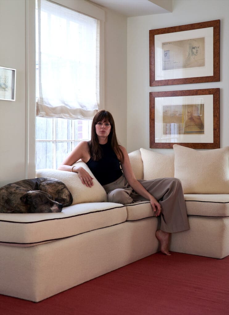 Olivia Persia with her rescue pup Reno. (Photo by Pär Bengtsson)