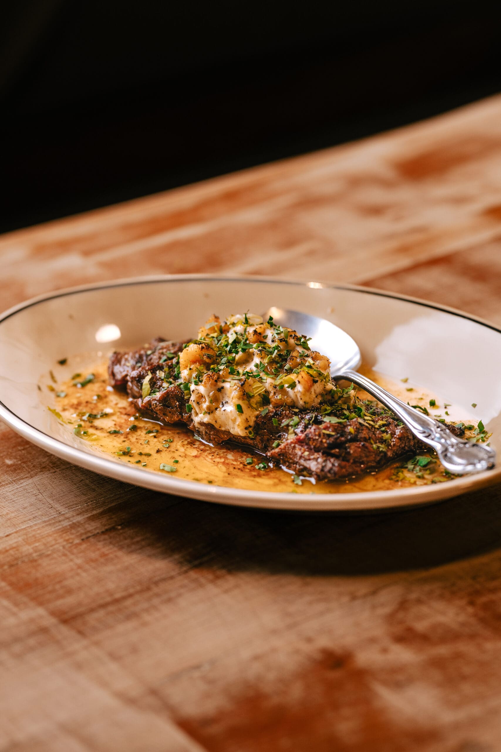Grilled redfish on the half shell with chermuola is served at the new Gulf Coast restaurant called Josephine's in Midtown. (Photo by Ally Hardgrave )