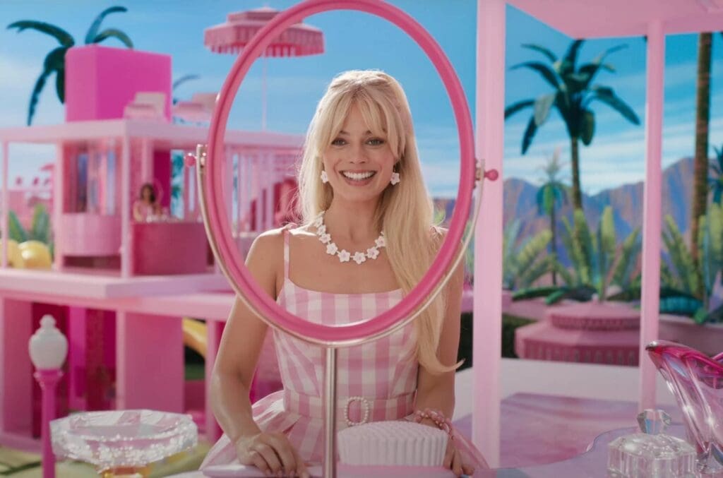 Margot Robbie stars as Barbie in Greta Gerwig's Barbie (Courtesy of Warner Bros.)