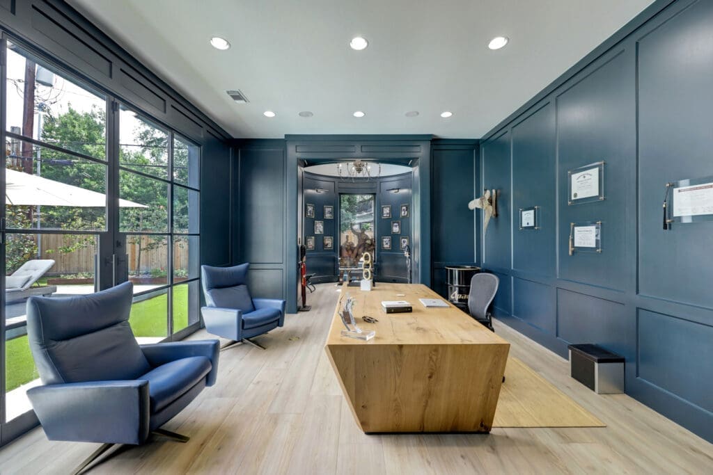 A formal home office at 5620 Bordley. (Photo by TK Images)