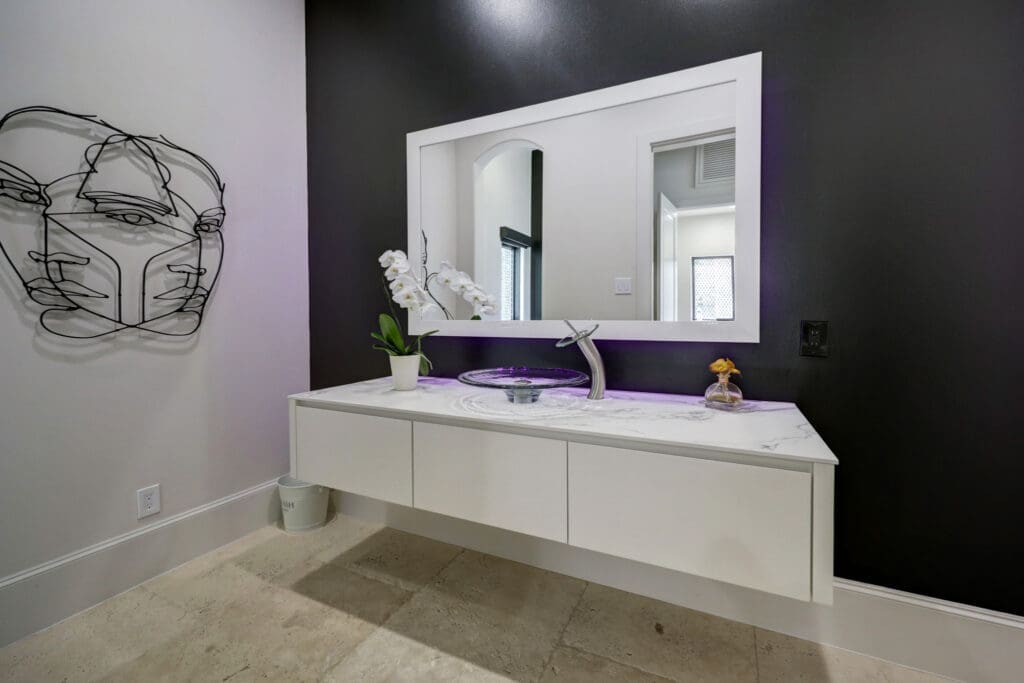 One of two powder rooms located on the first floor of 5620 Bordley. (Photo by TK Images)