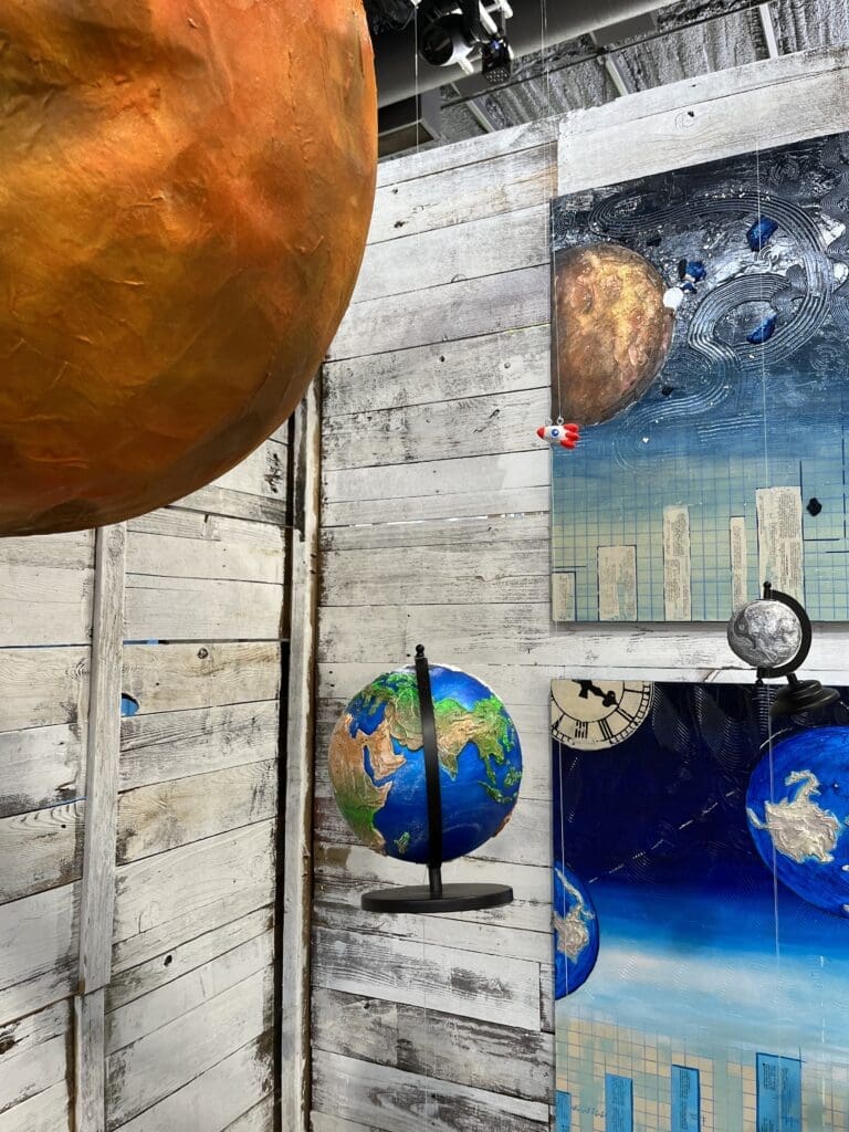 Brittany Ellis's "Space to Earth," 2023, was inspired by the evolution of the planet and Houston's connection to space (Photo by Brittany Ellis)