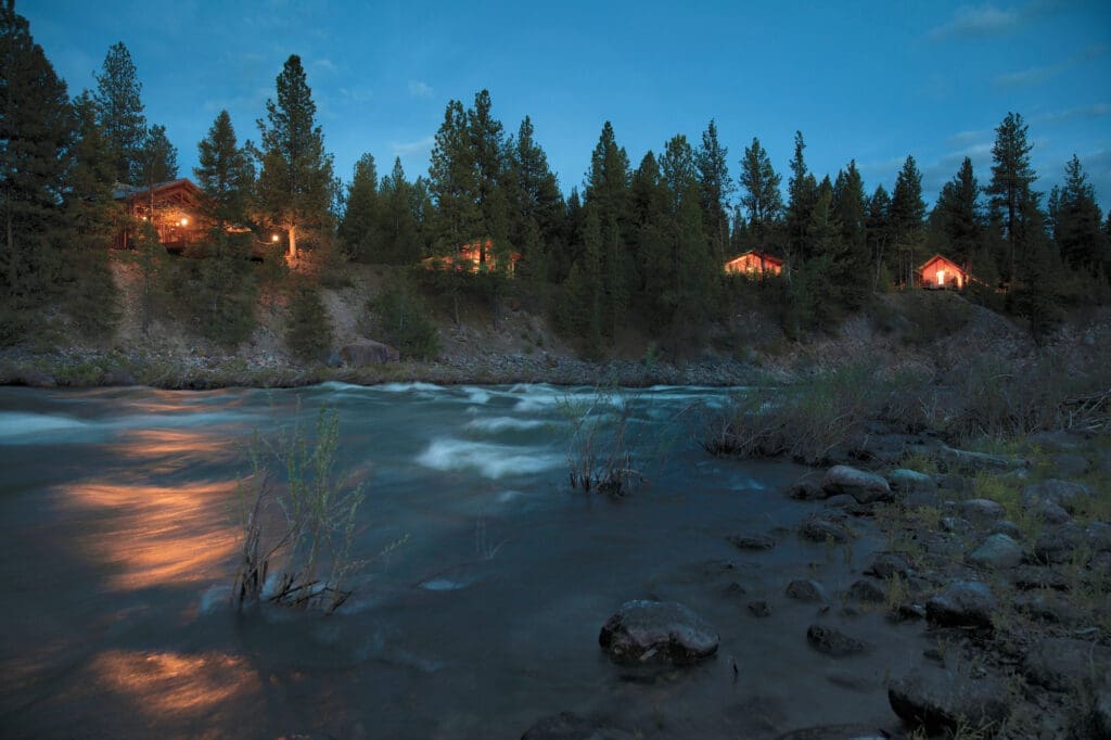 The roaring river along Paws Up's campsites will lull you to sleep. (Photo by Stuart Thurlkill)