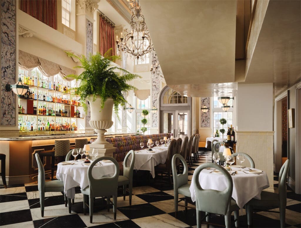 Mister Charles is a new Dallas restaurant that opened in the former Highland Park Soda Fountain space on Knox Street. (Photo by Douglas Friedman)